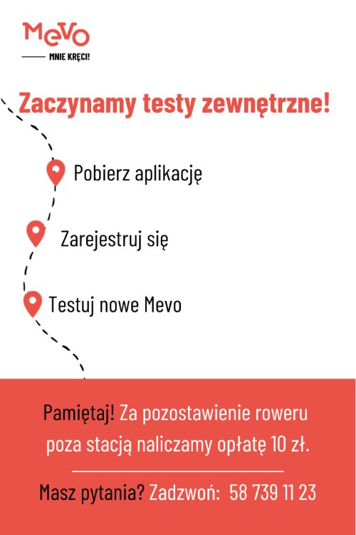 Promocja zapisów do testów mevo.