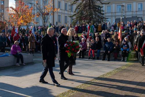 Żołnierze podczas obchodów Święta Niepodległości.