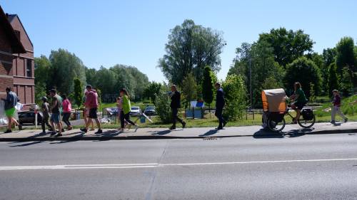 Przemarsz ulicą Grunwaldzką.