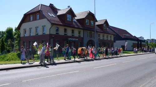 Przemarsz ulicą Grunwaldzką.