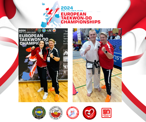 Zdobywcy medali z klubu An-Do podczas Mistrzostw Europy w taekwon-do w Lublinie.