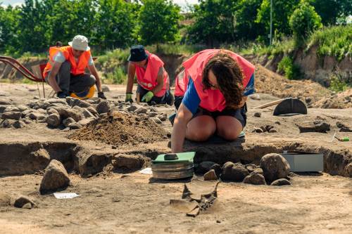 Prace archeologiczne na terenie Cukrowni w Pruszczu Gdańskim.