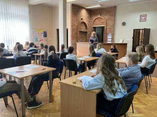 Uczniowie przed rozpoczęciem testów