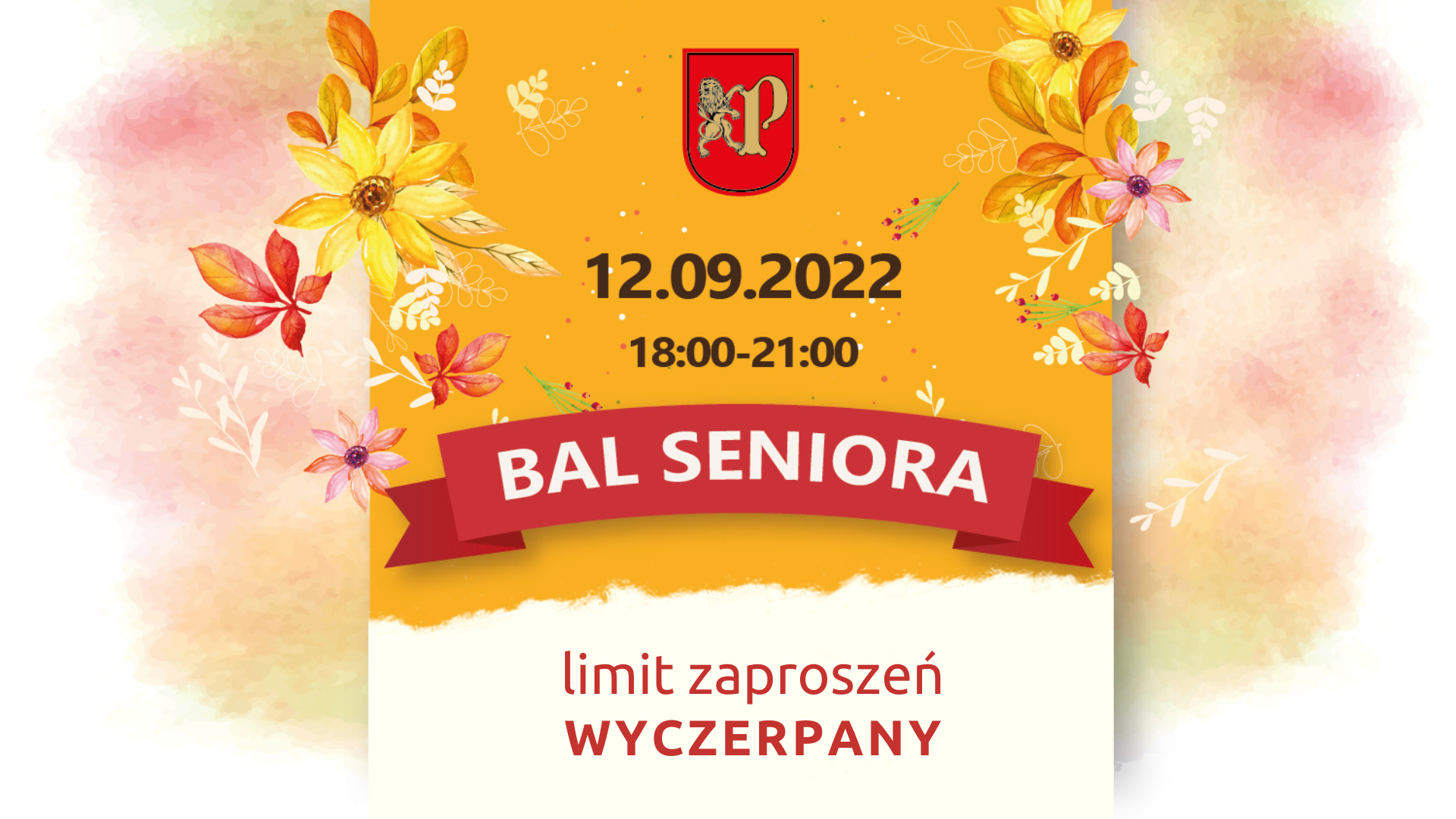 2022 Bal Seniora 2022 - limit zaproszeń został wyczerpany