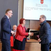 Wręczenie gratulacji hodowcom gołębi rasowych z Pruszcza Gdańskiego
